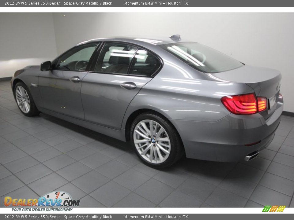 2012 BMW 5 Series 550i Sedan Space Gray Metallic / Black Photo #6