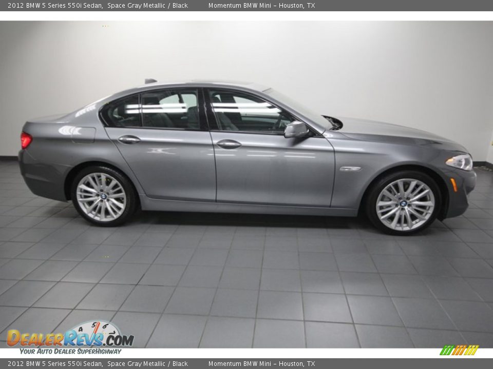 2012 BMW 5 Series 550i Sedan Space Gray Metallic / Black Photo #8