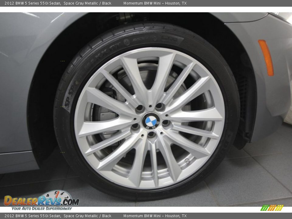 2012 BMW 5 Series 550i Sedan Space Gray Metallic / Black Photo #10