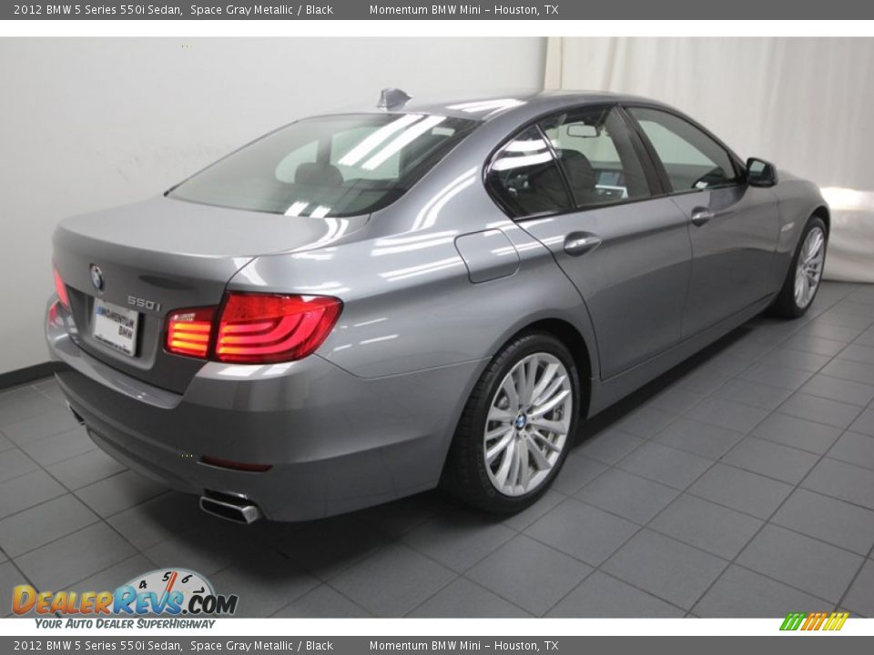 2012 BMW 5 Series 550i Sedan Space Gray Metallic / Black Photo #11