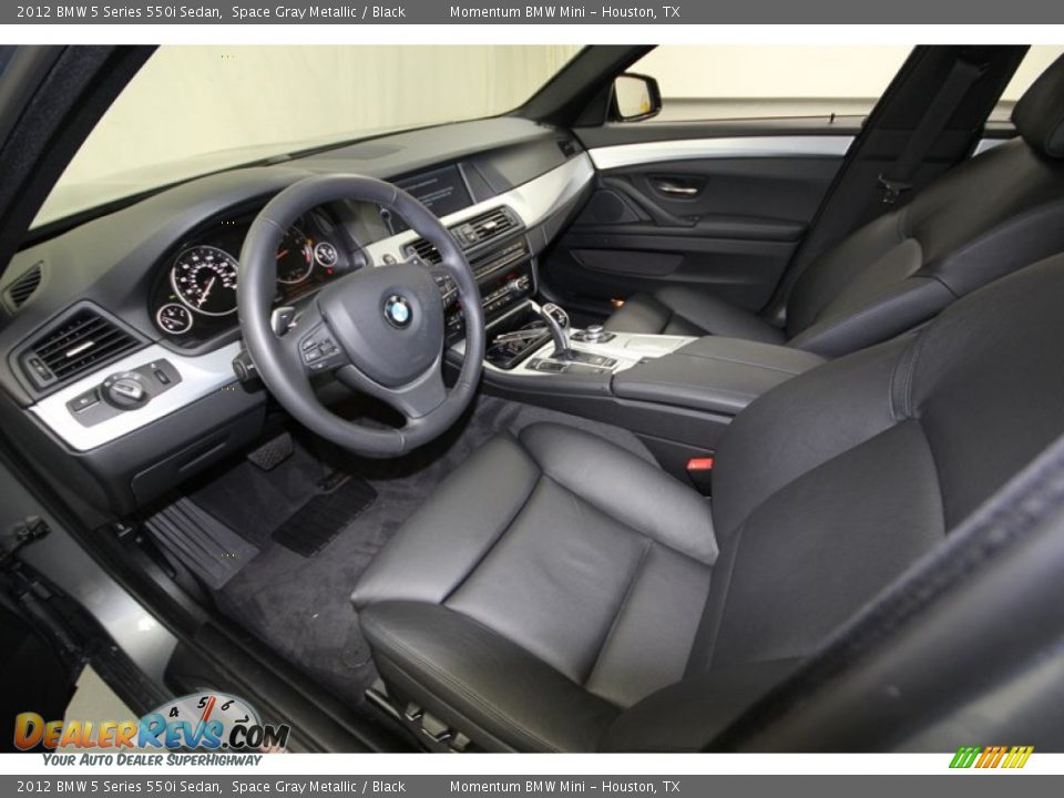 2012 BMW 5 Series 550i Sedan Space Gray Metallic / Black Photo #13