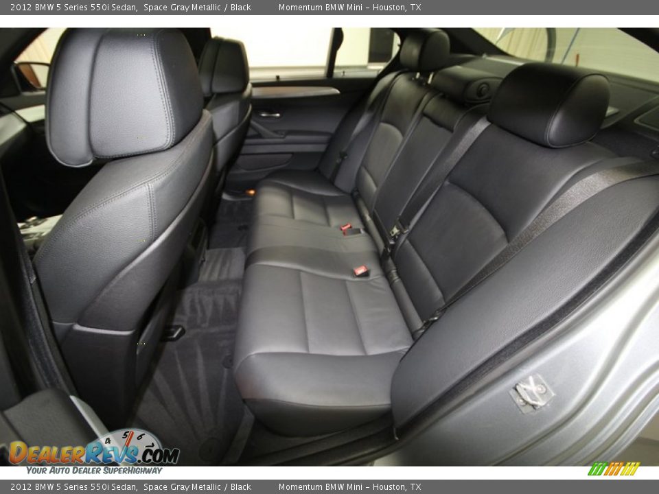 2012 BMW 5 Series 550i Sedan Space Gray Metallic / Black Photo #14