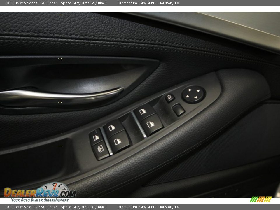 2012 BMW 5 Series 550i Sedan Space Gray Metallic / Black Photo #16