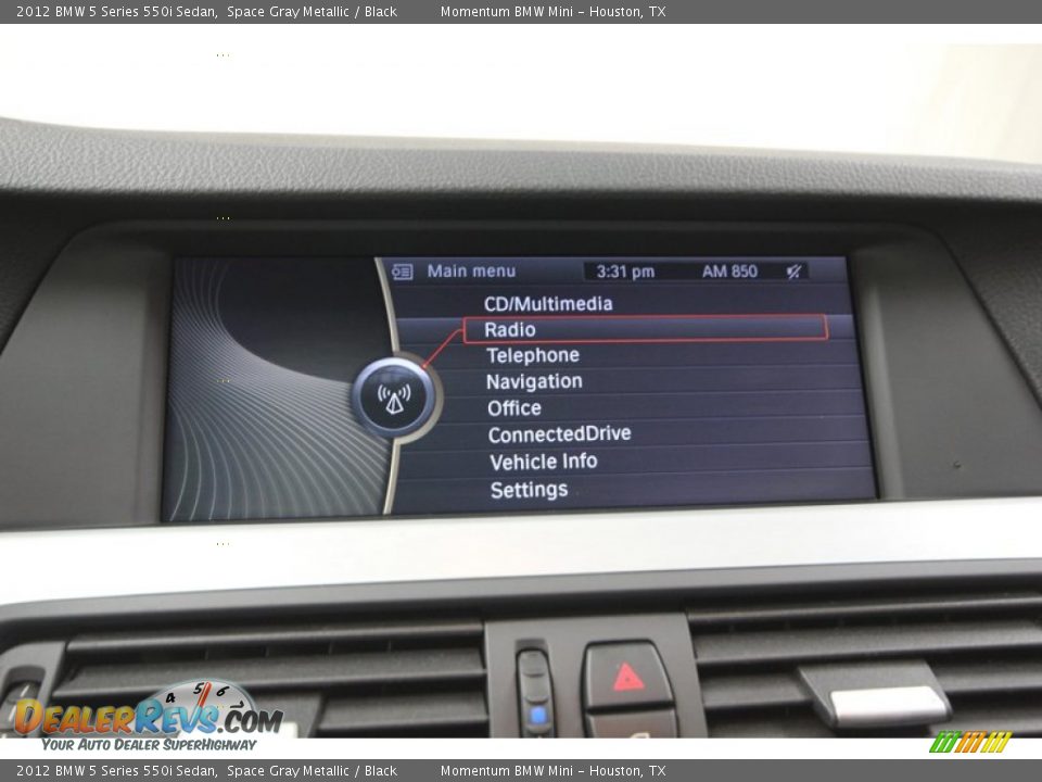 2012 BMW 5 Series 550i Sedan Space Gray Metallic / Black Photo #21