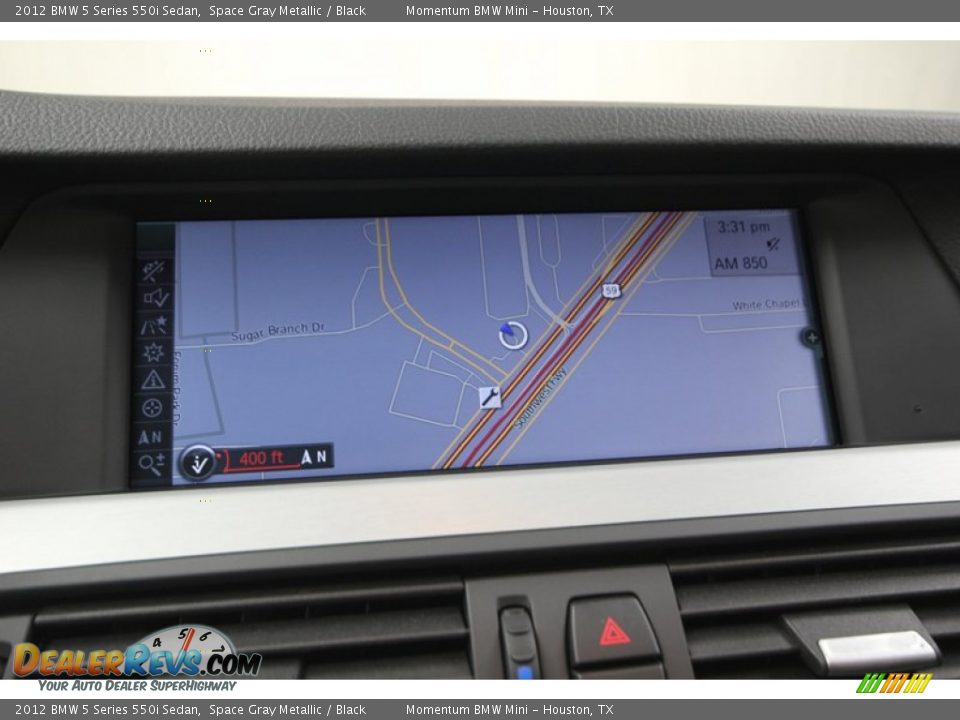 2012 BMW 5 Series 550i Sedan Space Gray Metallic / Black Photo #22