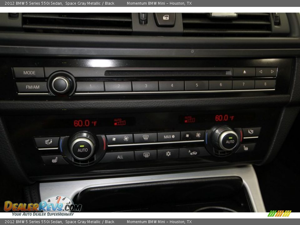 2012 BMW 5 Series 550i Sedan Space Gray Metallic / Black Photo #24