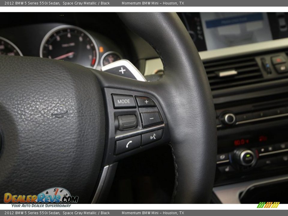 2012 BMW 5 Series 550i Sedan Space Gray Metallic / Black Photo #29