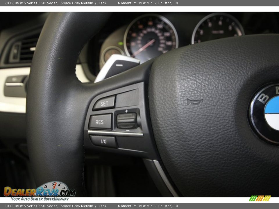 2012 BMW 5 Series 550i Sedan Space Gray Metallic / Black Photo #30