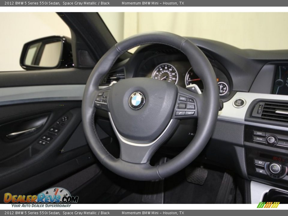 2012 BMW 5 Series 550i Sedan Space Gray Metallic / Black Photo #34