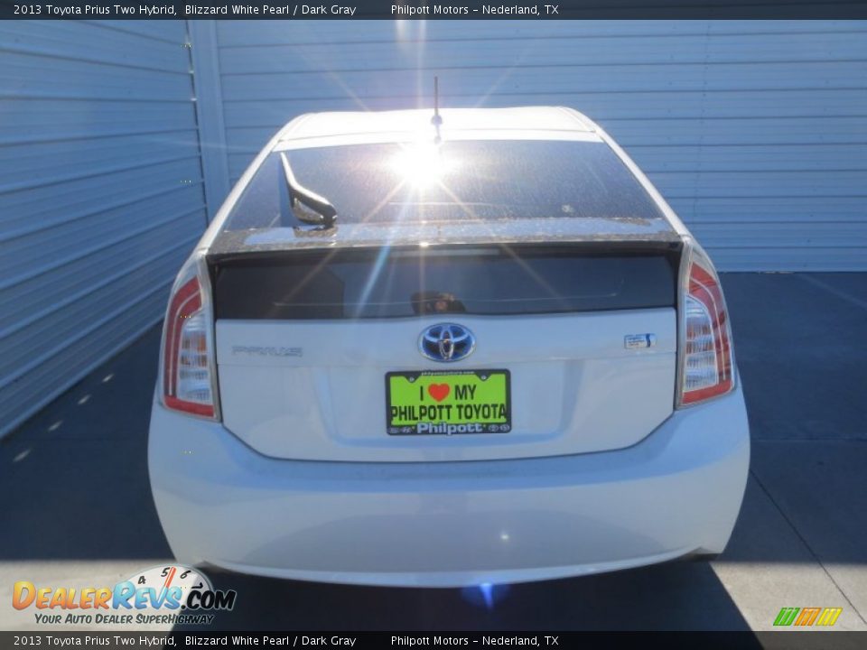 2013 Toyota Prius Two Hybrid Blizzard White Pearl / Dark Gray Photo #4