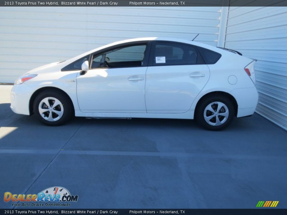 2013 Toyota Prius Two Hybrid Blizzard White Pearl / Dark Gray Photo #5