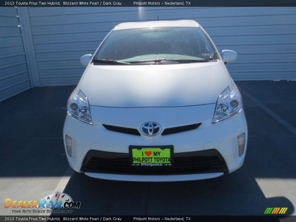 2013 Toyota Prius Two Hybrid Blizzard White Pearl / Dark Gray Photo #7