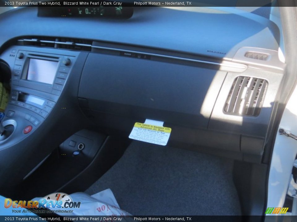2013 Toyota Prius Two Hybrid Blizzard White Pearl / Dark Gray Photo #18