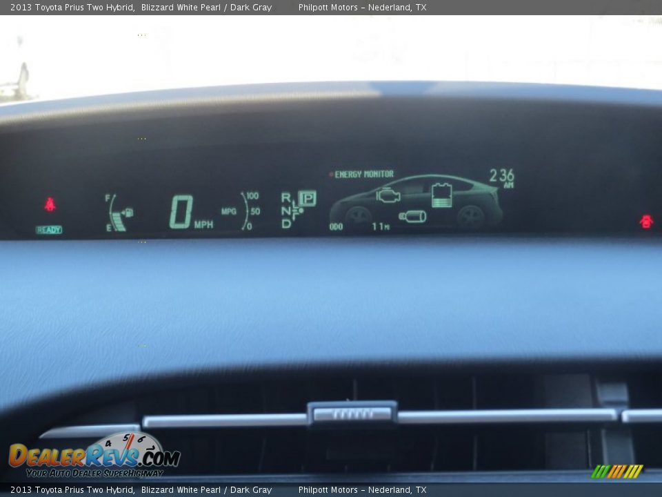 2013 Toyota Prius Two Hybrid Blizzard White Pearl / Dark Gray Photo #27