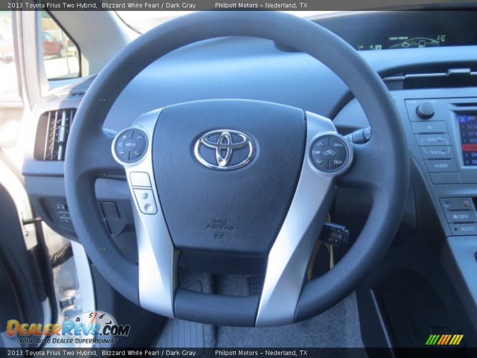 2013 Toyota Prius Two Hybrid Blizzard White Pearl / Dark Gray Photo #31