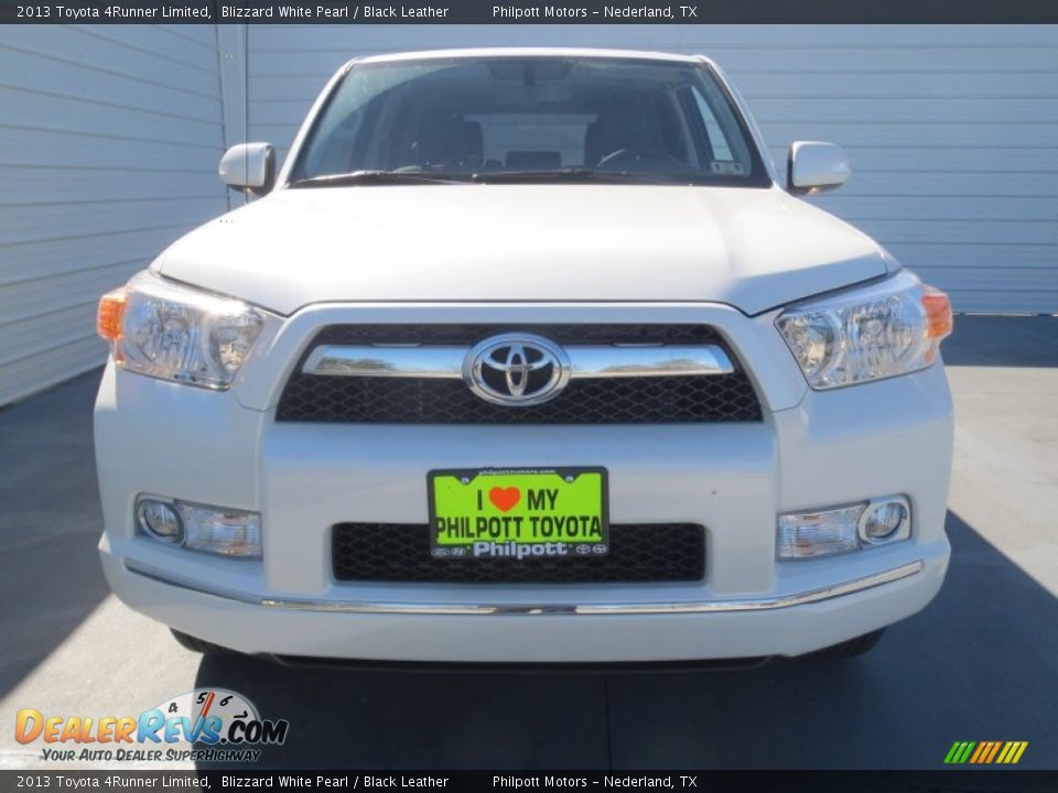 2013 Toyota 4Runner Limited Blizzard White Pearl / Black Leather Photo #7