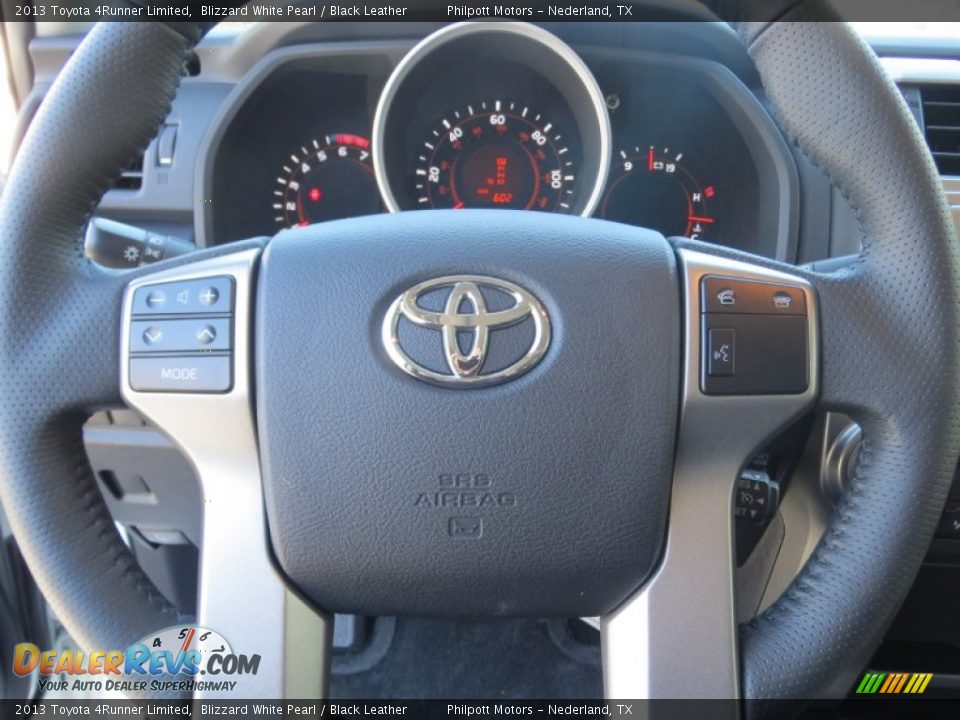 2013 Toyota 4Runner Limited Blizzard White Pearl / Black Leather Photo #33