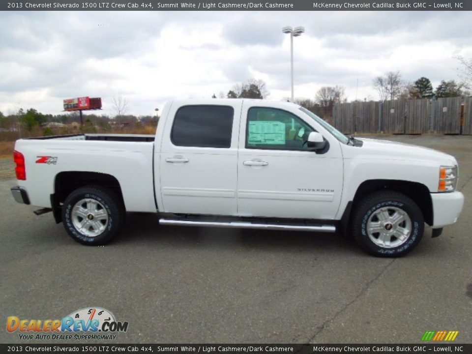 2013 Chevrolet Silverado 1500 LTZ Crew Cab 4x4 Summit White / Light Cashmere/Dark Cashmere Photo #3