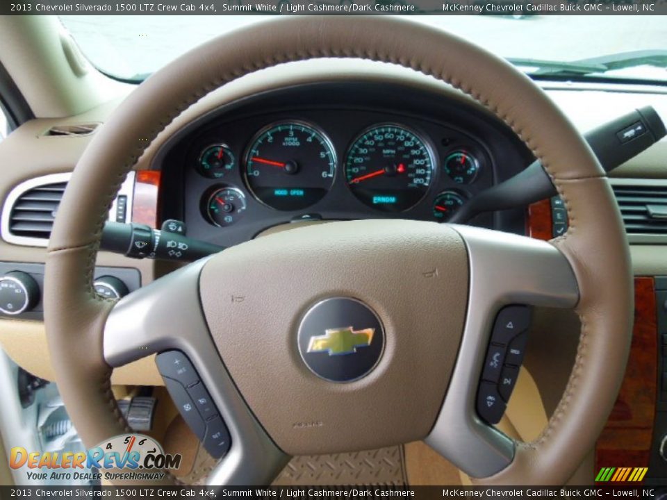2013 Chevrolet Silverado 1500 LTZ Crew Cab 4x4 Summit White / Light Cashmere/Dark Cashmere Photo #15