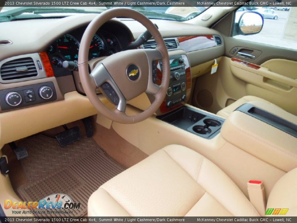 2013 Chevrolet Silverado 1500 LTZ Crew Cab 4x4 Summit White / Light Cashmere/Dark Cashmere Photo #24