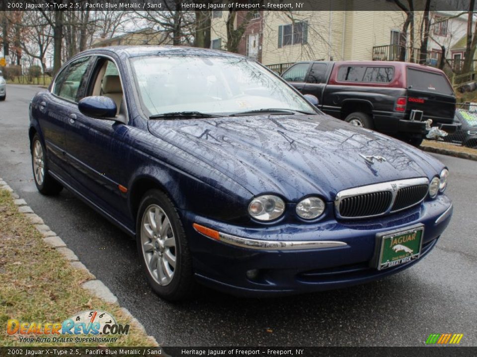 2002 Jaguar X-Type 2.5 Pacific Blue Metallic / Sand Photo #7