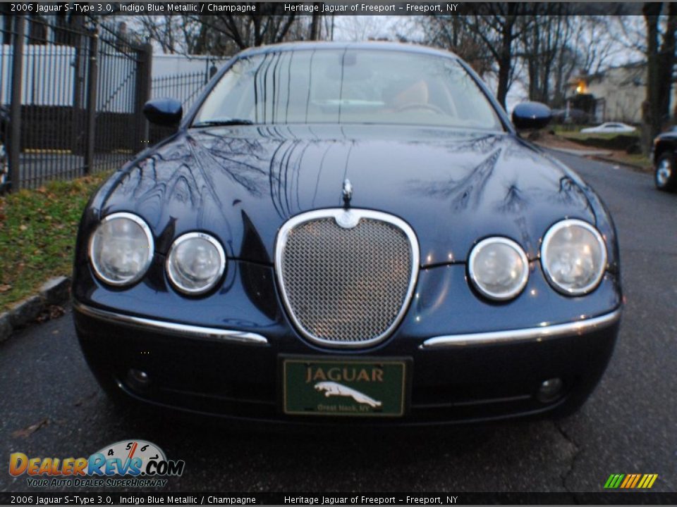 2006 Jaguar S-Type 3.0 Indigo Blue Metallic / Champagne Photo #2