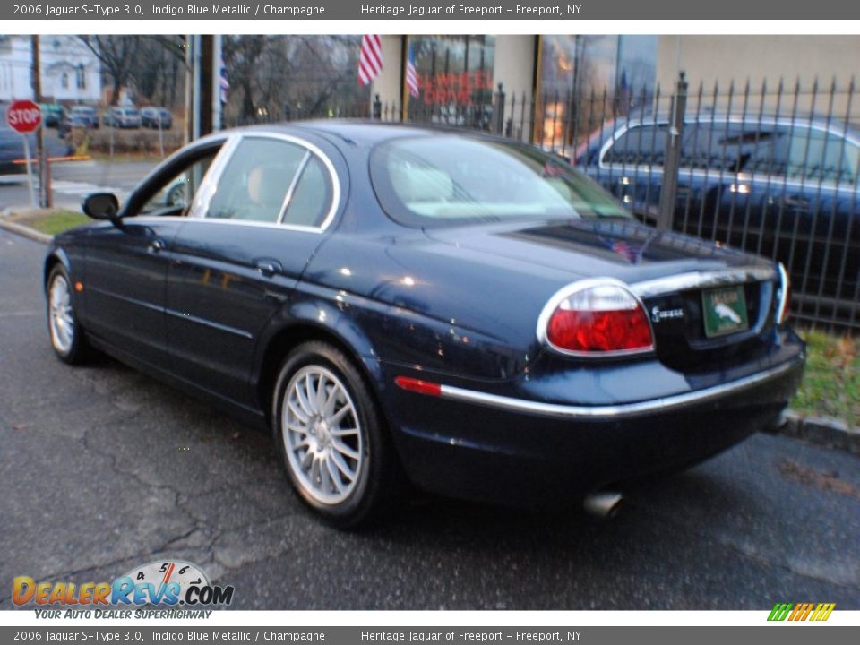 2006 Jaguar S-Type 3.0 Indigo Blue Metallic / Champagne Photo #4