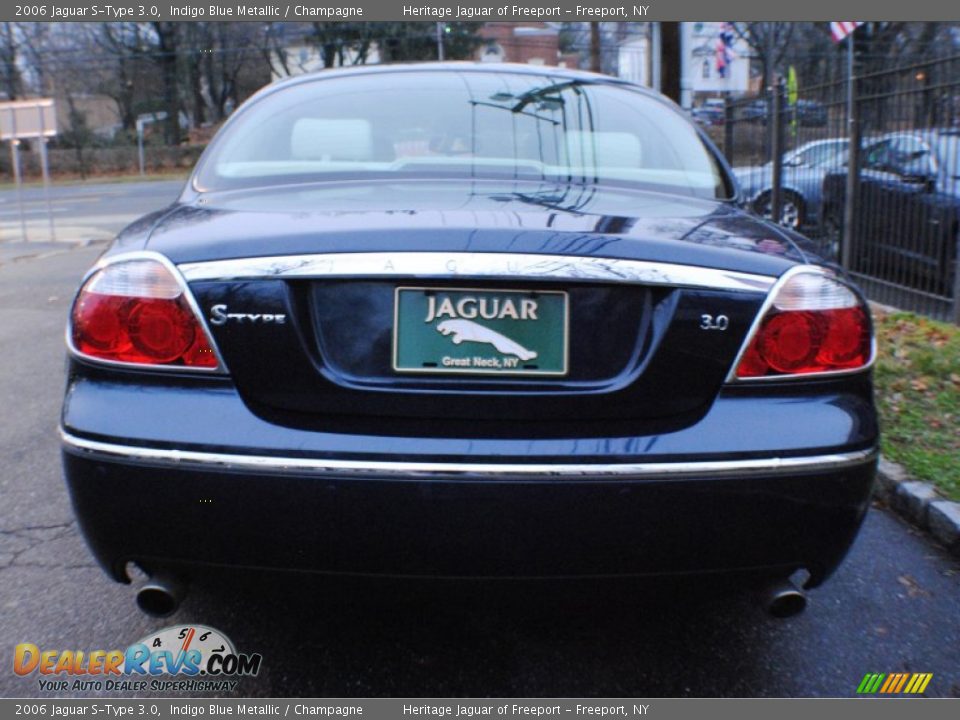 2006 Jaguar S-Type 3.0 Indigo Blue Metallic / Champagne Photo #5