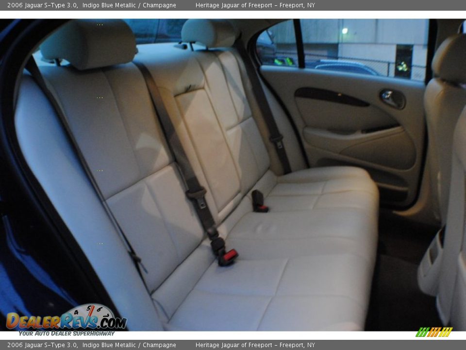 2006 Jaguar S-Type 3.0 Indigo Blue Metallic / Champagne Photo #13