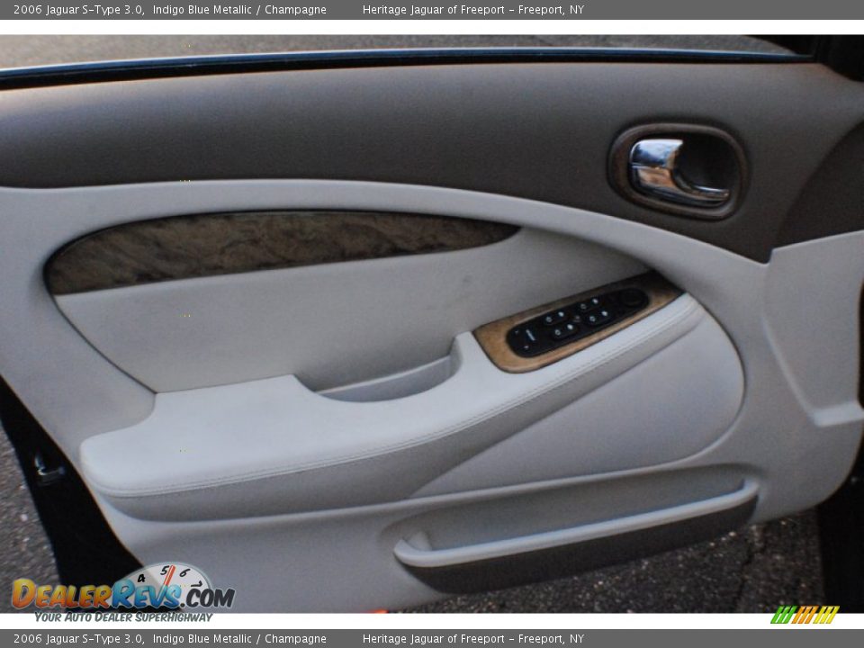 2006 Jaguar S-Type 3.0 Indigo Blue Metallic / Champagne Photo #20