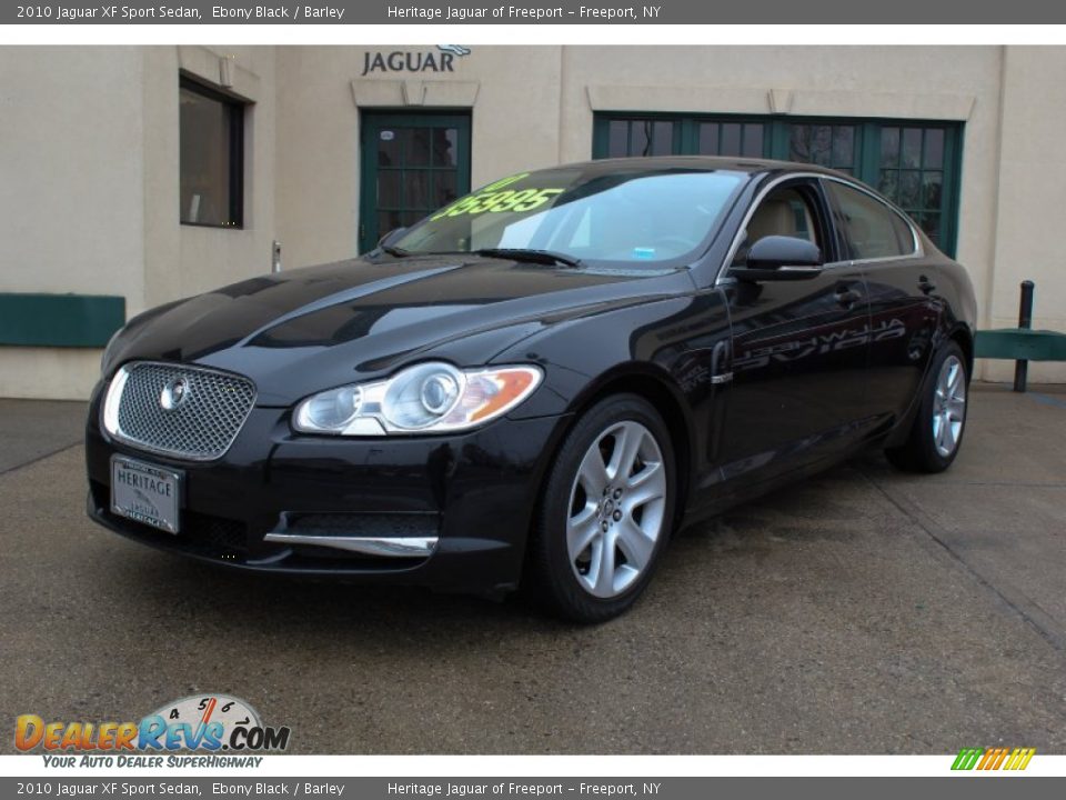 2010 Jaguar XF Sport Sedan Ebony Black / Barley Photo #1