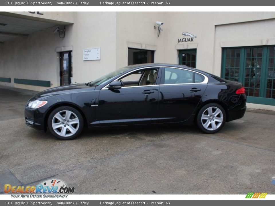 2010 Jaguar XF Sport Sedan Ebony Black / Barley Photo #3