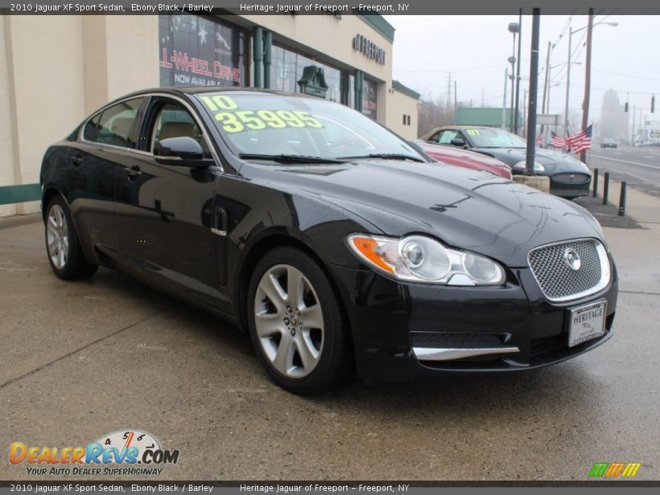 2010 Jaguar XF Sport Sedan Ebony Black / Barley Photo #7