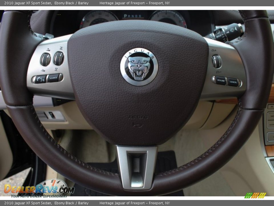 2010 Jaguar XF Sport Sedan Ebony Black / Barley Photo #25
