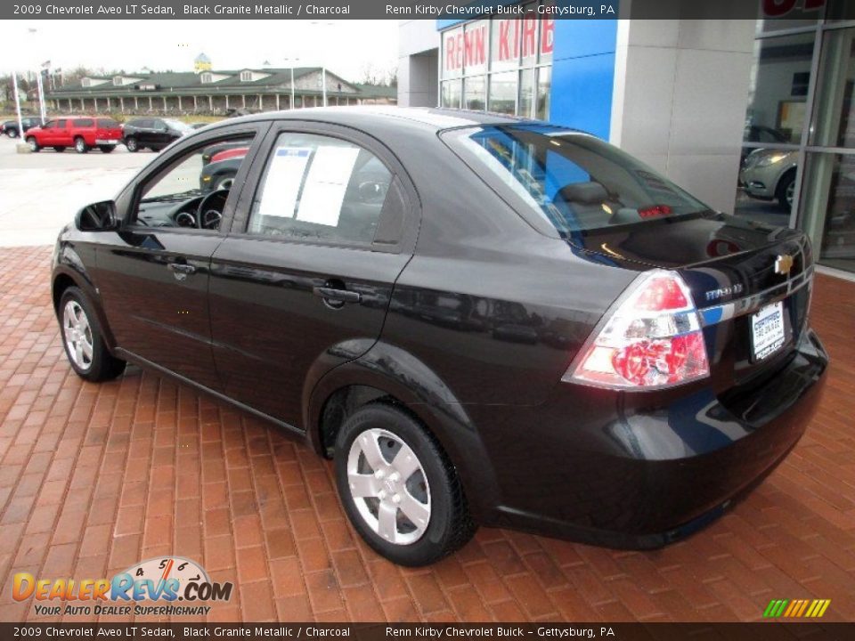2009 Chevrolet Aveo LT Sedan Black Granite Metallic / Charcoal Photo #2