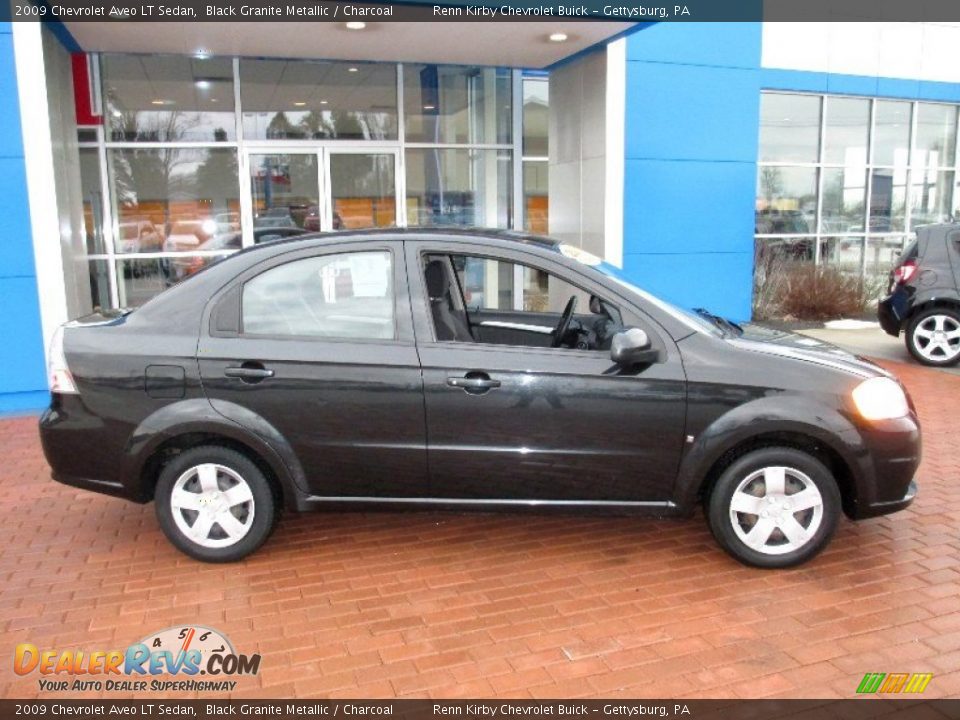 2009 Chevrolet Aveo LT Sedan Black Granite Metallic / Charcoal Photo #3