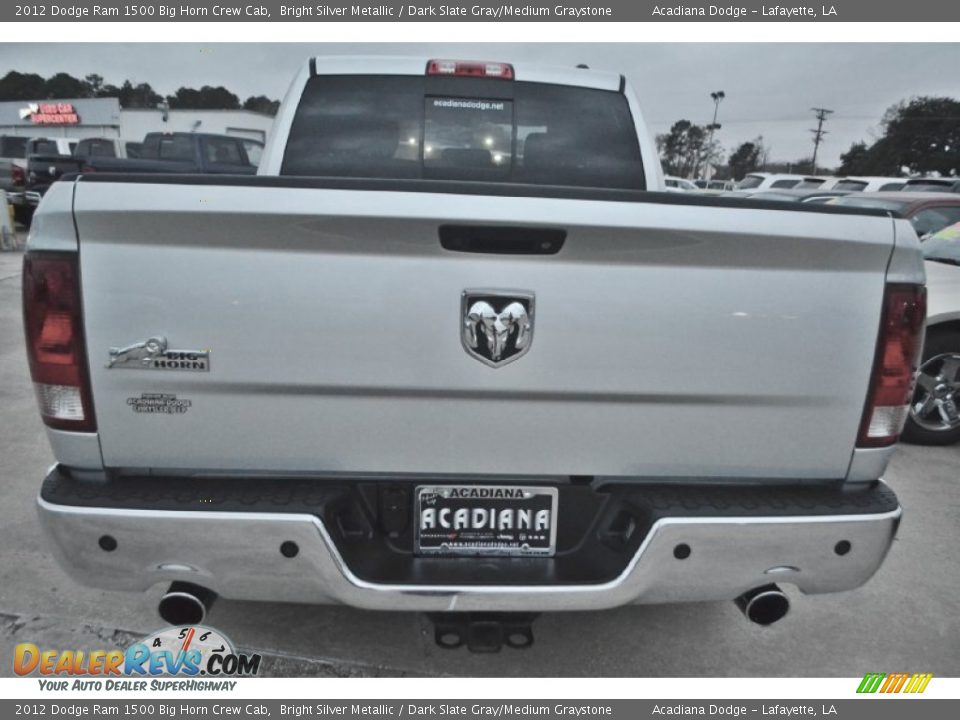 2012 Dodge Ram 1500 Big Horn Crew Cab Bright Silver Metallic / Dark Slate Gray/Medium Graystone Photo #4