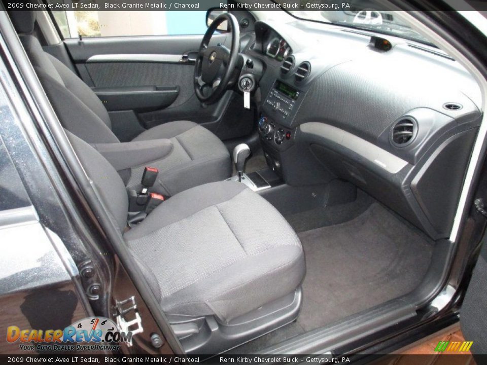 2009 Chevrolet Aveo LT Sedan Black Granite Metallic / Charcoal Photo #7