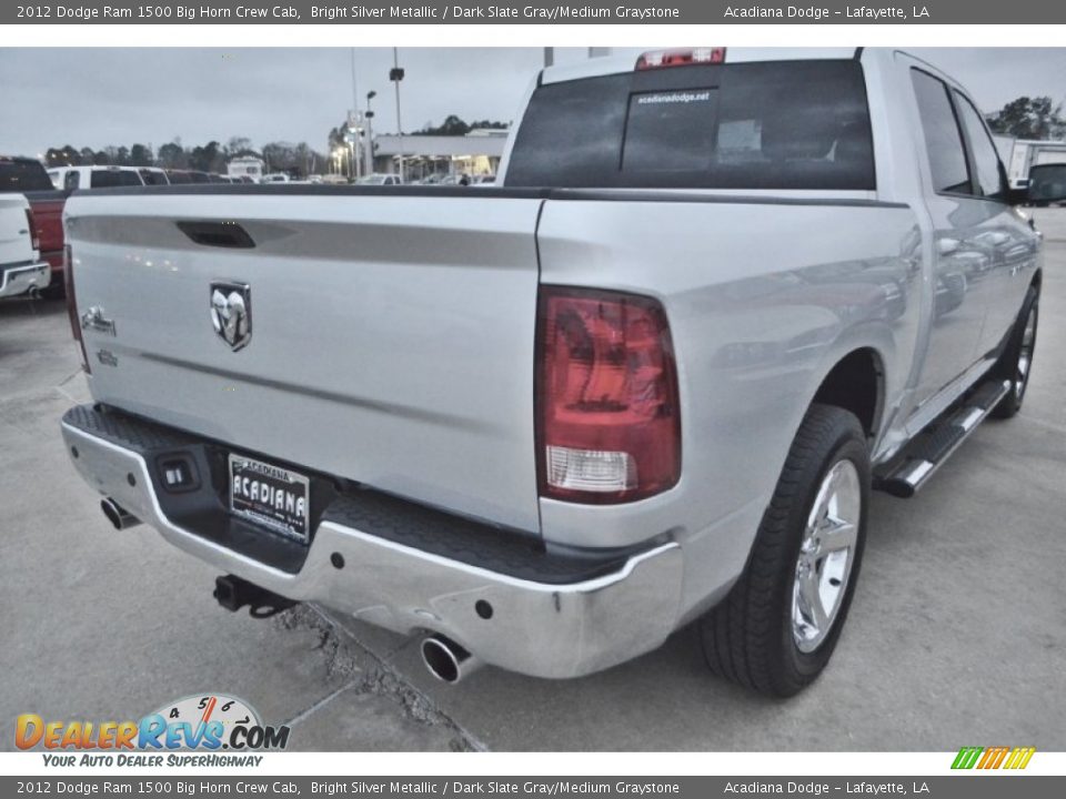 2012 Dodge Ram 1500 Big Horn Crew Cab Bright Silver Metallic / Dark Slate Gray/Medium Graystone Photo #6