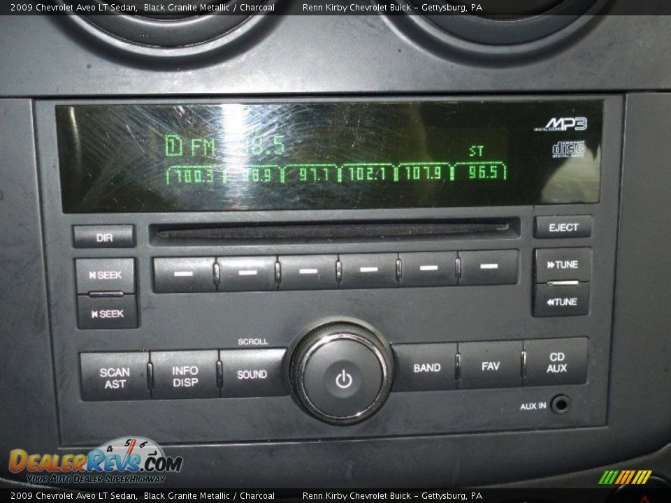 2009 Chevrolet Aveo LT Sedan Black Granite Metallic / Charcoal Photo #9