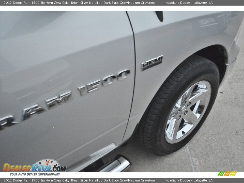 2012 Dodge Ram 1500 Big Horn Crew Cab Bright Silver Metallic / Dark Slate Gray/Medium Graystone Photo #9