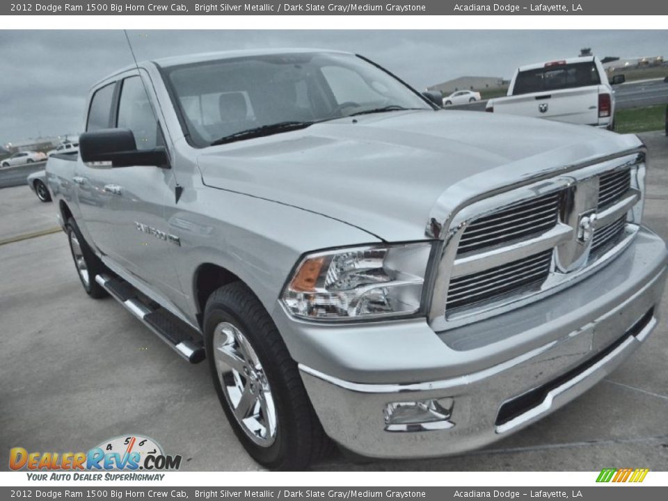 2012 Dodge Ram 1500 Big Horn Crew Cab Bright Silver Metallic / Dark Slate Gray/Medium Graystone Photo #10