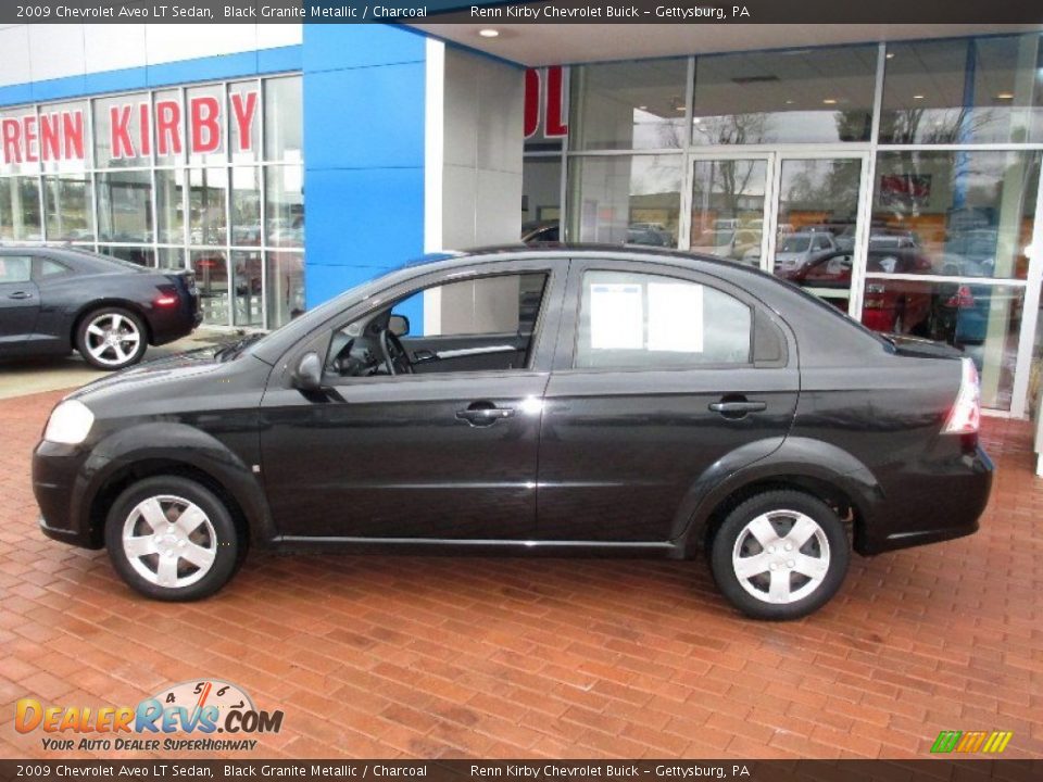 2009 Chevrolet Aveo LT Sedan Black Granite Metallic / Charcoal Photo #13