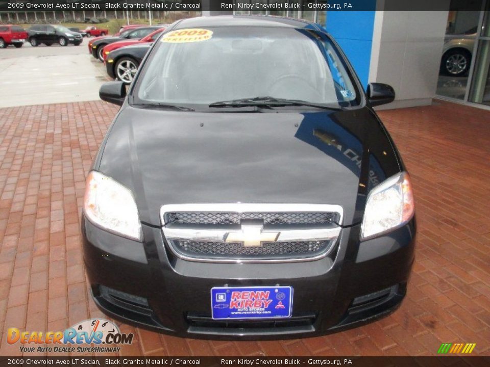 2009 Chevrolet Aveo LT Sedan Black Granite Metallic / Charcoal Photo #15