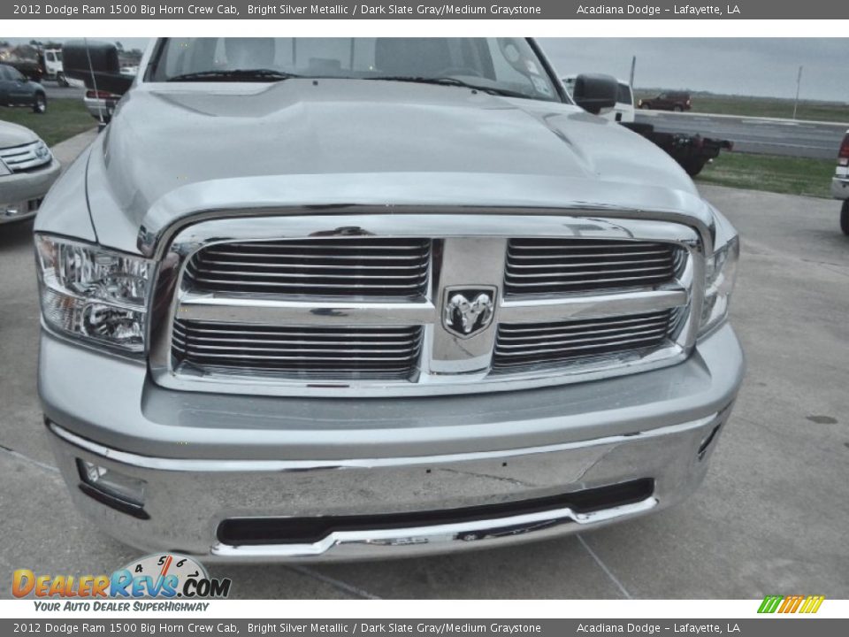 2012 Dodge Ram 1500 Big Horn Crew Cab Bright Silver Metallic / Dark Slate Gray/Medium Graystone Photo #11