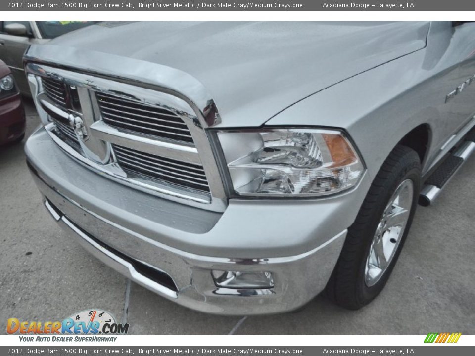 2012 Dodge Ram 1500 Big Horn Crew Cab Bright Silver Metallic / Dark Slate Gray/Medium Graystone Photo #12