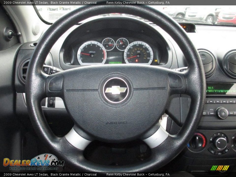 2009 Chevrolet Aveo LT Sedan Black Granite Metallic / Charcoal Photo #23