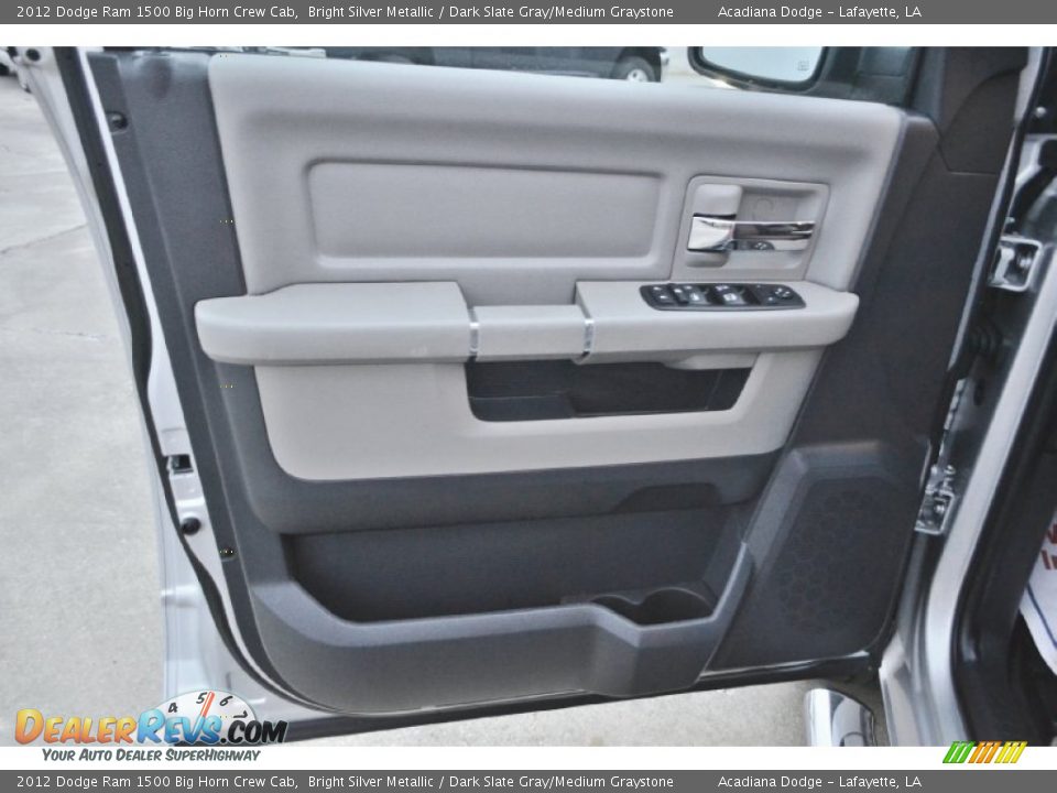 2012 Dodge Ram 1500 Big Horn Crew Cab Bright Silver Metallic / Dark Slate Gray/Medium Graystone Photo #16