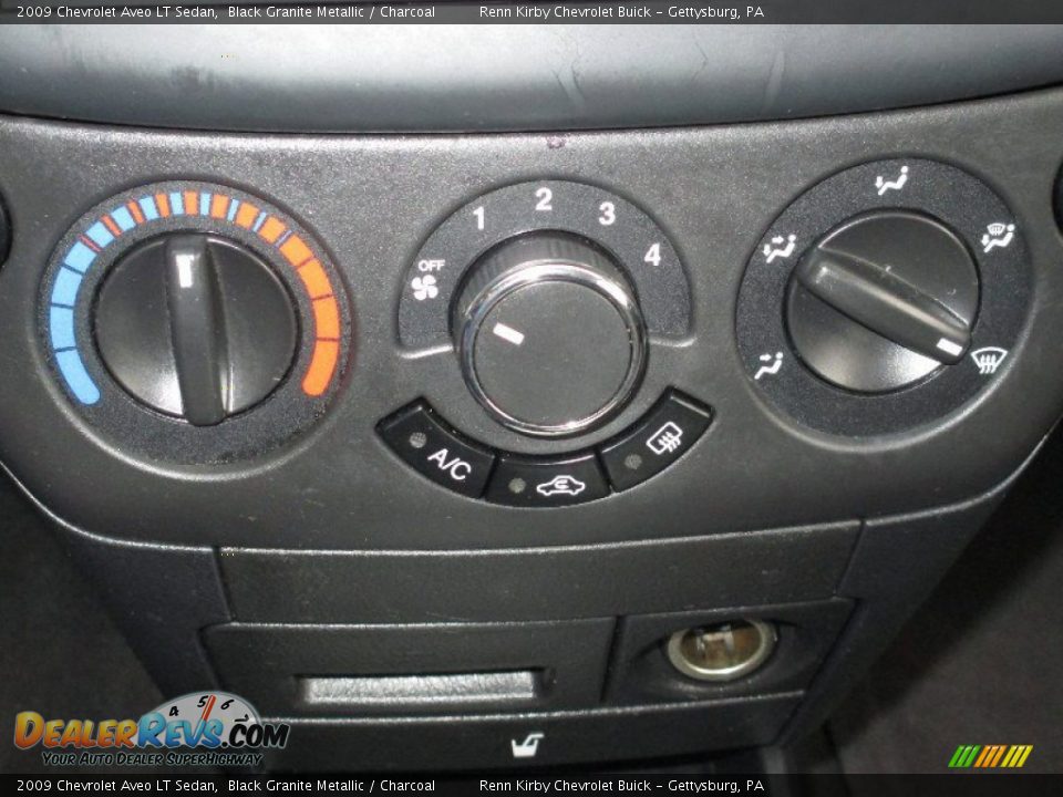 2009 Chevrolet Aveo LT Sedan Black Granite Metallic / Charcoal Photo #25