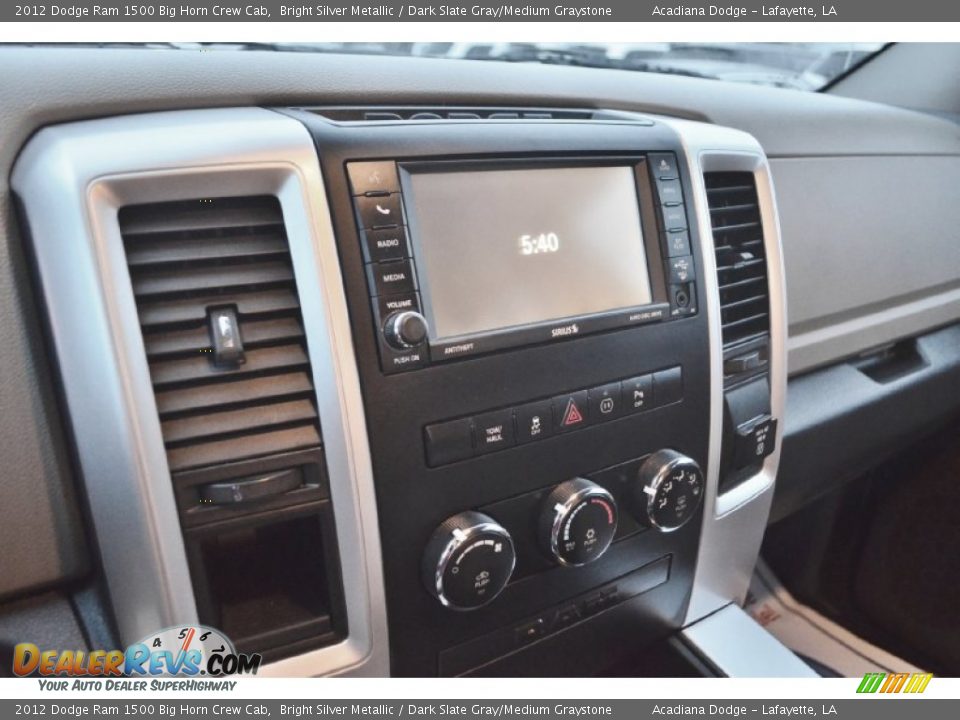 2012 Dodge Ram 1500 Big Horn Crew Cab Bright Silver Metallic / Dark Slate Gray/Medium Graystone Photo #25